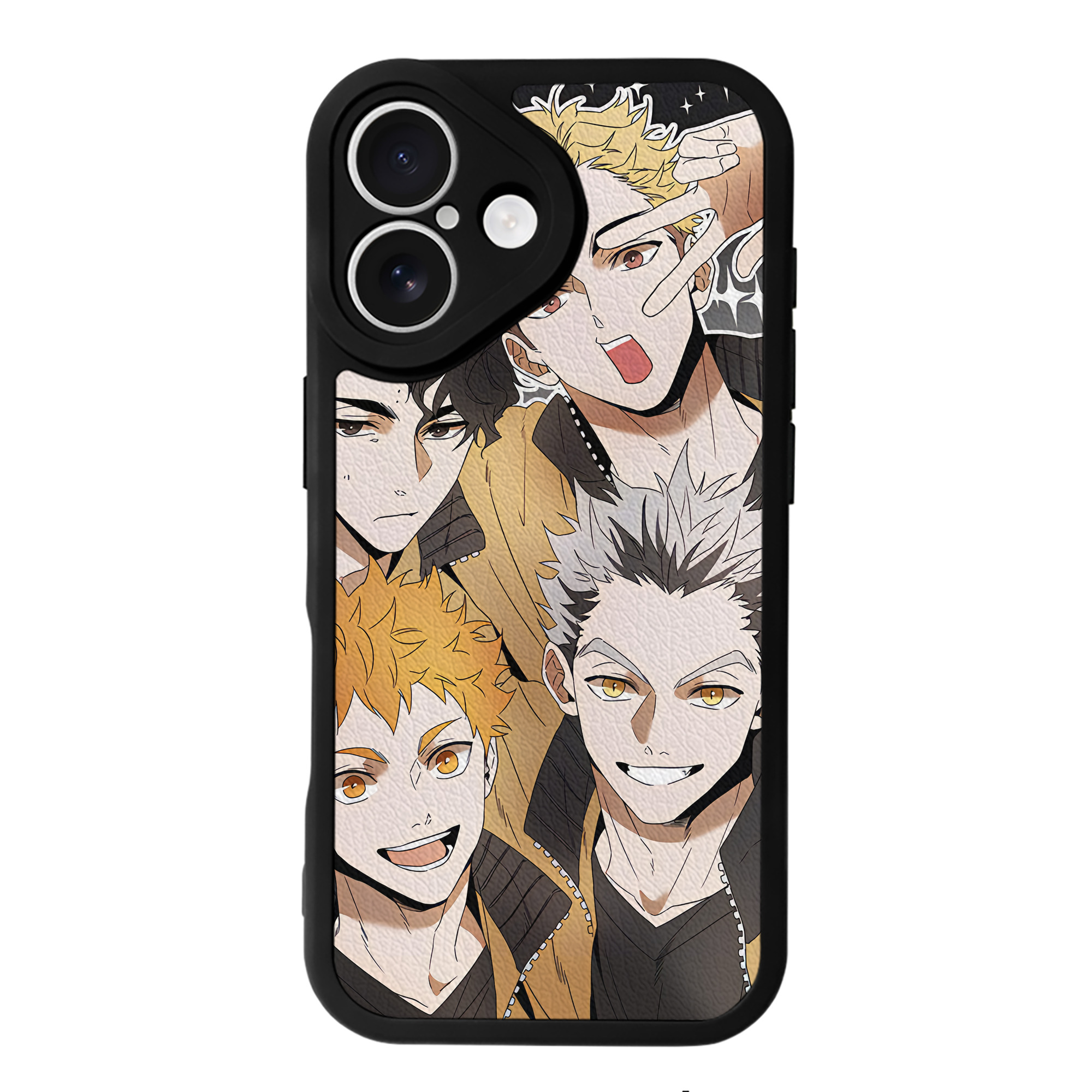 （画像用） ハイキュー!! Haikyu!! 【iPhone 16シリーズ対応】シリコンスマホケース（レザー調） 材質：シリコン
